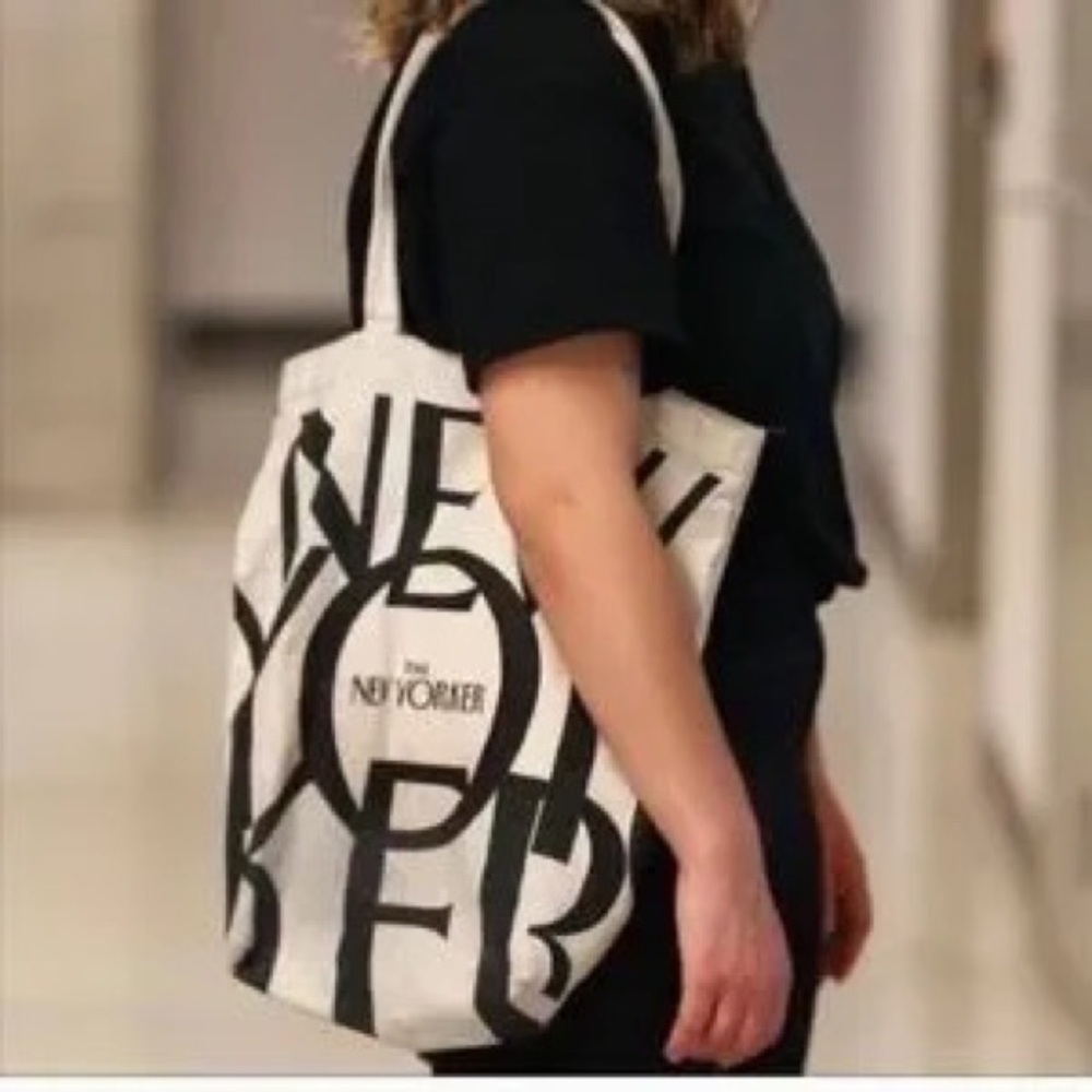 The New Yorker Classic Logo Canvas Tote Bag 13”x 15" x 5"